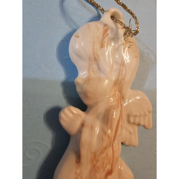 Tennessee Clay Praying Angel Ornament Private Studio Creation Artist Signed - Picture 2 of 4